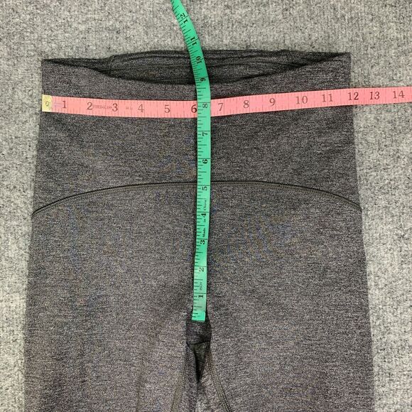 Lululemon Tights Womens 4 Gray Heather Motionful High Waist 7/8 Yoga Paneled - Picture 6 of 15
